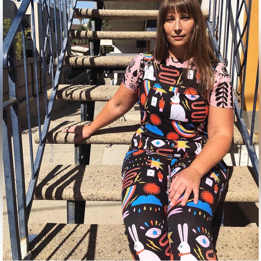 Noowork Overalls, Magic Print Sz M Worn Once
